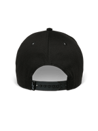 Alpinestars Canyon Pet, zwarte snapback pet, achteraanzicht met verstelbare snapback-sluiting en klein geweven Astars-logolabel, 100% katoenen keperstof, casual motorsport-geïnspireerde hoofdbedekking