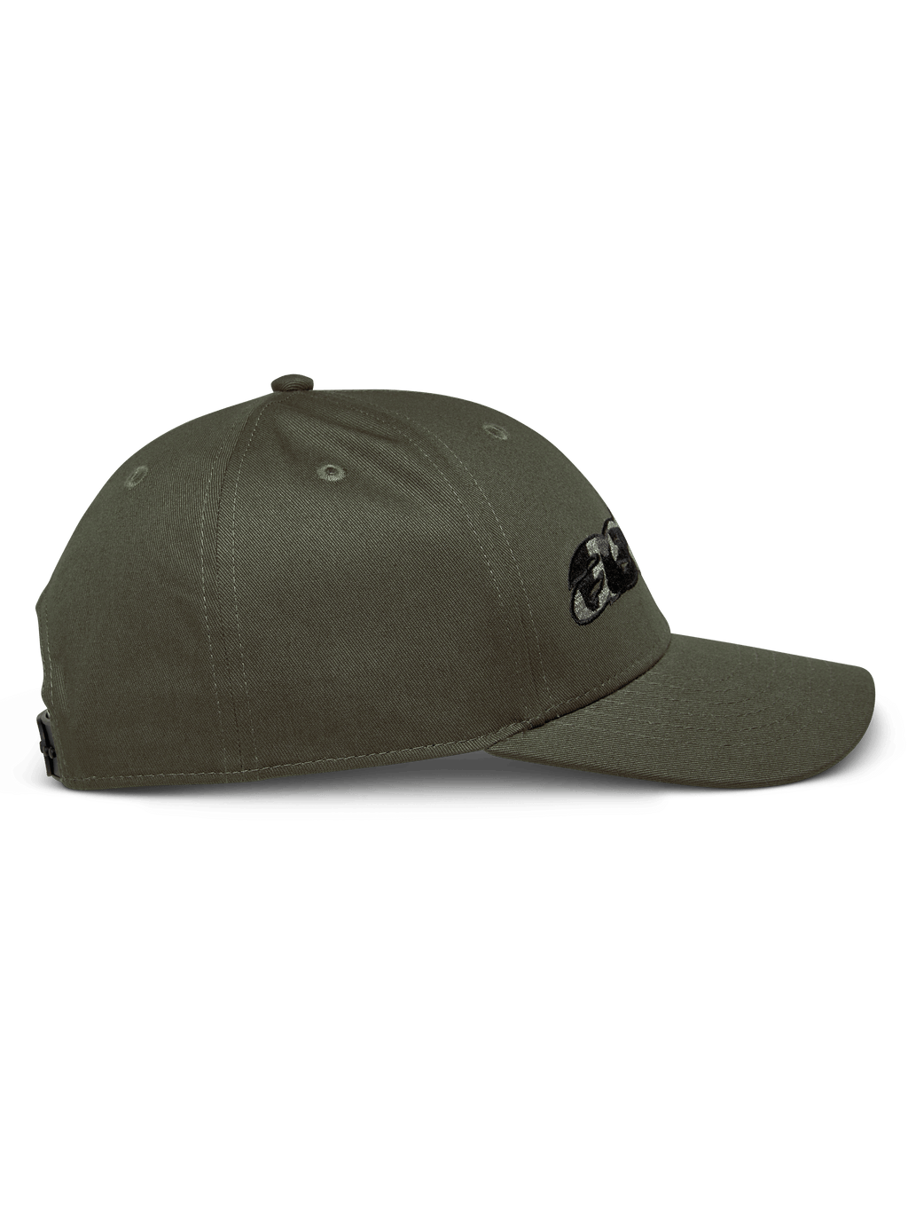Alpinestars Canyon pet, zijaanzicht, Military Green, gestructureerde kroon met gebogen klep, voorzien van geborduurd Astars-logo met camouflagevulling, casual motorsport-geïnspireerde streetwear