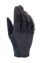 Gants thermiques Alpinestars A-Dura, gants de VTT noirs, construction en tissu flexible avec logo blanc, manchette en néoprène, conçus pour protéger du vent par temps froid