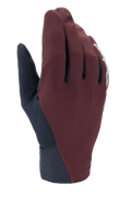 Gants thermiques Alpinestars A-Dura, gants de VTT d'hiver, bordeaux foncé et noir, avec coque extérieure coupe-vent et manchette en néoprène, logo blanc, isolation thermique pour la conduite par temps froid