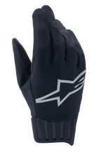 Alpinestars Stella A-Dura Rain handschoenen, waterdichte MTB-handschoenen voor dames, zwart met zilver reflecterend logo, geribbelde neopreen manchet, windblokkerende stof, hoogwaardige fietskleding