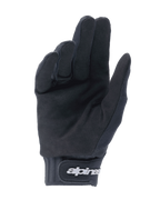 Alpinestars Youth A-Dura Handschoenen, zwart, palmzijde toont synthetisch suëde materiaal voor grip, neopreen manchet met klittenbandsluiting en wit logo, ontworpen voor mountainbiken en off-road fietsen voor de jeugd