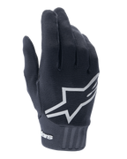 Alpinestars Youth A-Dura handschoenen, mountainbikehandschoenen, zwart, groot wit ster-logo op de rug van de hand, gestructureerde stof met geribbelde polsdetails, flexibel ontwerp voor off-road fietsen