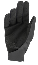 Alpinestars Drop 4.0 handschoenen, zwart, palmweergave met geperforeerd materiaal voor luchtstroom, slim-fit constructie met lichtgewicht stretchstof, subtiel logo op de onderkant van de palm, ontworpen voor enduro- en MTB-rijden
