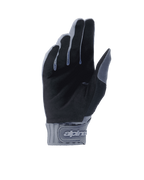 Gants Alpinestars A-Dura, gants de cyclisme, Bleu Infinity et noir, vue de la paume en daim synthétique pour l'adhérence, manchette en néoprène avec fermeture à crochet et boucle et logo de la marque, équipement durable pour le VTT
