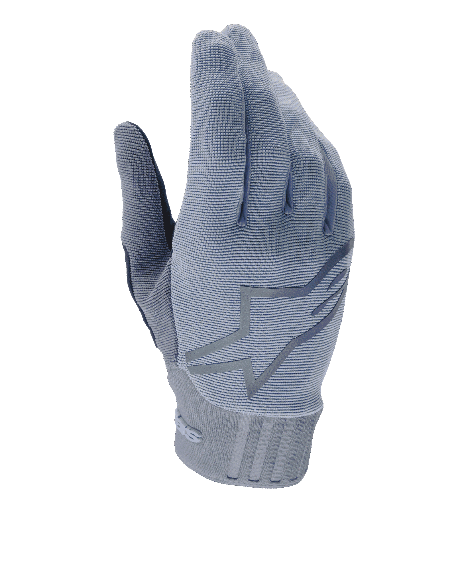Gants Alpinestars A-Dura, gants de VTT, Bleu Infinity, dessus côtelé texturé avec grand logo étoile, poignet en néoprène avec détails en relief, coupe ajustée pour le cyclisme tout-terrain