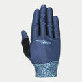 Alpinestars Stella Alderex Pro handschoenen, MTB-handschoenen voor dames, Mid Blue, met een donkerblauwe handrug met textuur en een lichtblauw sterlogo, een lichtblauwe manchet met patroon en een zwarte patch op de duim, ontworpen voor off-road fietsen