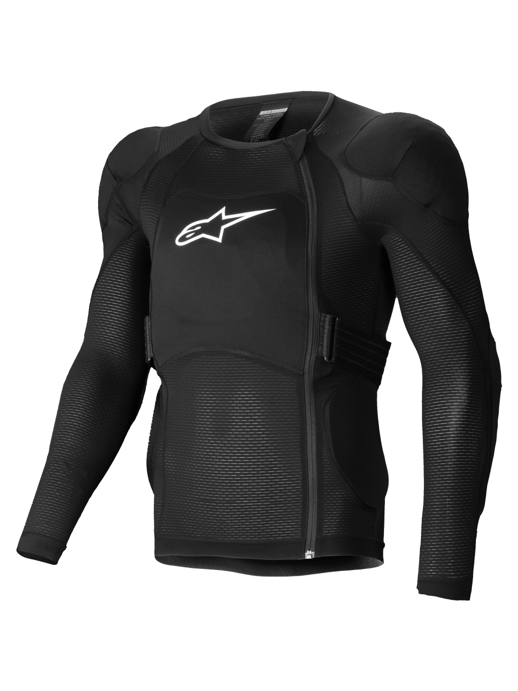 Alpinestars A-Impact Plasma Beschermjas met lange mouwen, mountainbike-beschermjas in zwart met wit logo, voorzien van CE Level 2 Nucleon Plasma-bescherming en ademende stretch mesh-constructie