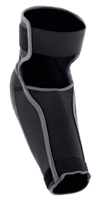 Alpinestars Vector elleboogbeschermers, MTB-elleboogbeschermers, zwart en antraciet grijs, met een tweedelige constructie voorzien van elastische banden aan de boven- en onderkant, klittenbandsluitingen en een uitsparing voor flexibele beweging