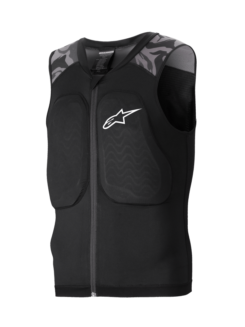 Alpinestars A-Motion Plasma Protection Vest, Mountain Biking Protection Vest, Black and Camo, CE Level 1 certified with Nucleon Plasma chest and back protection, breathable stretch mesh construction