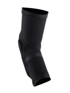 Alpinestars Paragon Plus kniebeschermers, zwart, instapmodel mountainbike kniebeschermers van ademend stretch-mesh, ergonomisch voorgevormd ontwerp voor flexibele off-road bescherming