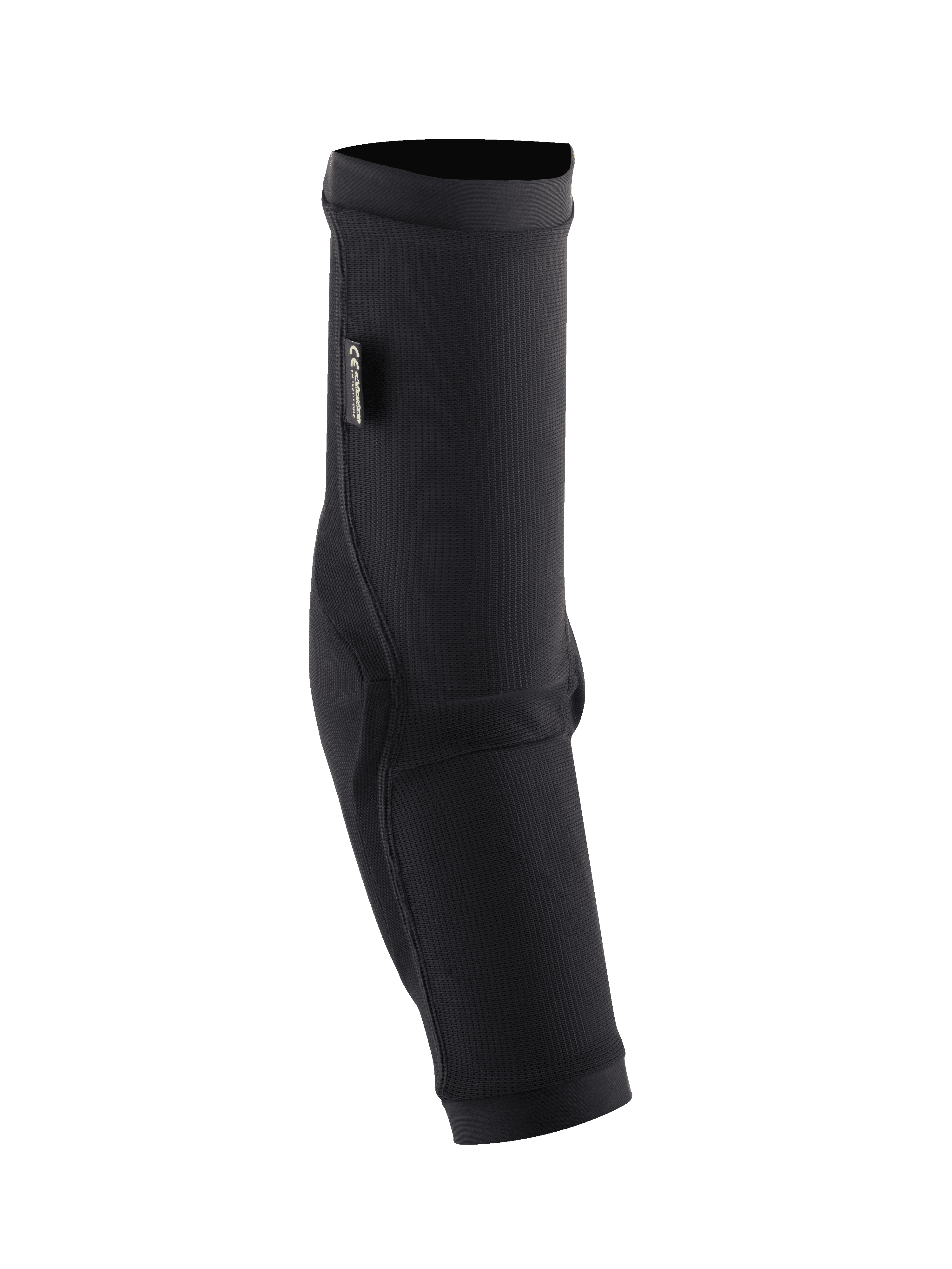 Alpinestars Paragon Plus elleboogbeschermers, zwarte MTB elleboogbeschermer, slip-on sleeve met ademend mesh met textuur, voorzien van ripstop-stofversterkingen en een CE-certificeringslabel, ergonomisch ontwerp voor mountainbiken