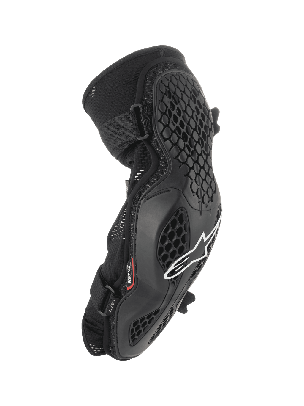 Coudières Alpinestars Bionic Pro, protections de coude VTT, noires avec logo blanc, structure en grille alvéolée, châssis en maille respirante, doubles sangles ajustables, design ergonomique pour le tout-terrain et le VTT