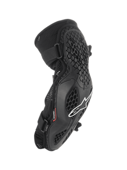 Alpinestars Bionic Pro Ellbogenschützer, MTB-Ellbogenschutz, Schwarz mit weißem Logo, Waben-Gitterstruktur, atmungsaktives Mesh-Chassis, doppelt verstellbare Gurte, ergonomisches Design für Offroad und Mountainbiking