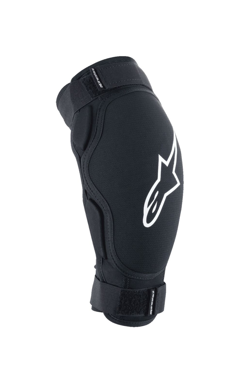 Alpinestars A-Impact Plasma Pro, protège-coude de VTT, noir avec logo blanc, doté de deux sangles Velcro réglables et d'un design ergonomique pré-courbé