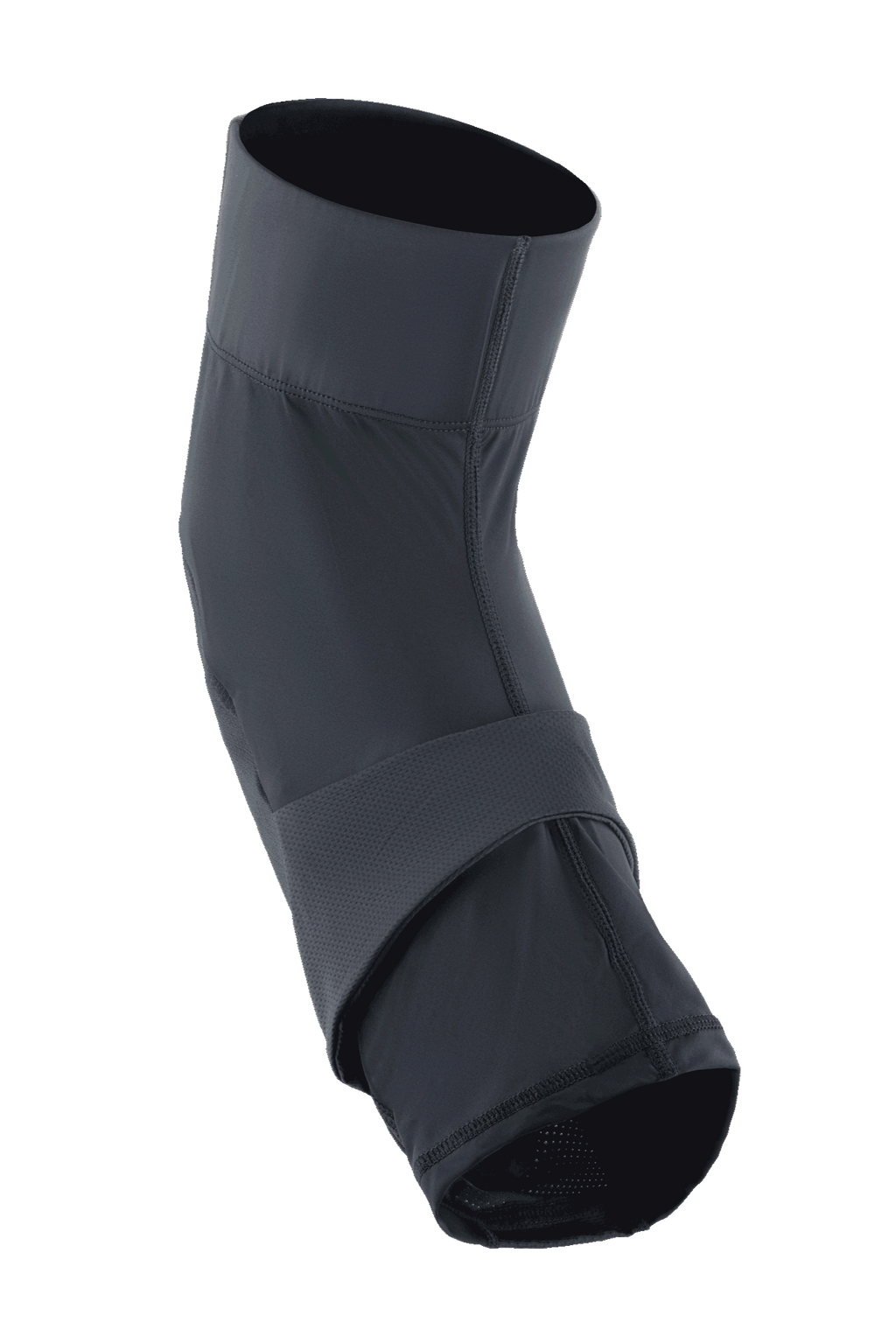 Protecteur de genou Alpinestars A-Motion Plasma Pro, genouillère VTT, noir, manchon à enfiler avec design ergonomique pré-courbé, doté d'une bande de compression centrale et de panneaux en mesh extensible respirant.