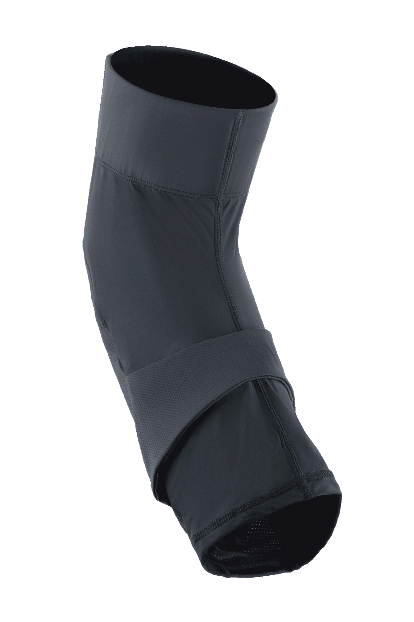 Protecteur de genou Alpinestars A-Motion Plasma Pro, genouillère VTT, noir, manchon à enfiler avec design ergonomique pré-courbé, doté d'une bande de compression centrale et de panneaux en mesh extensible respirant.