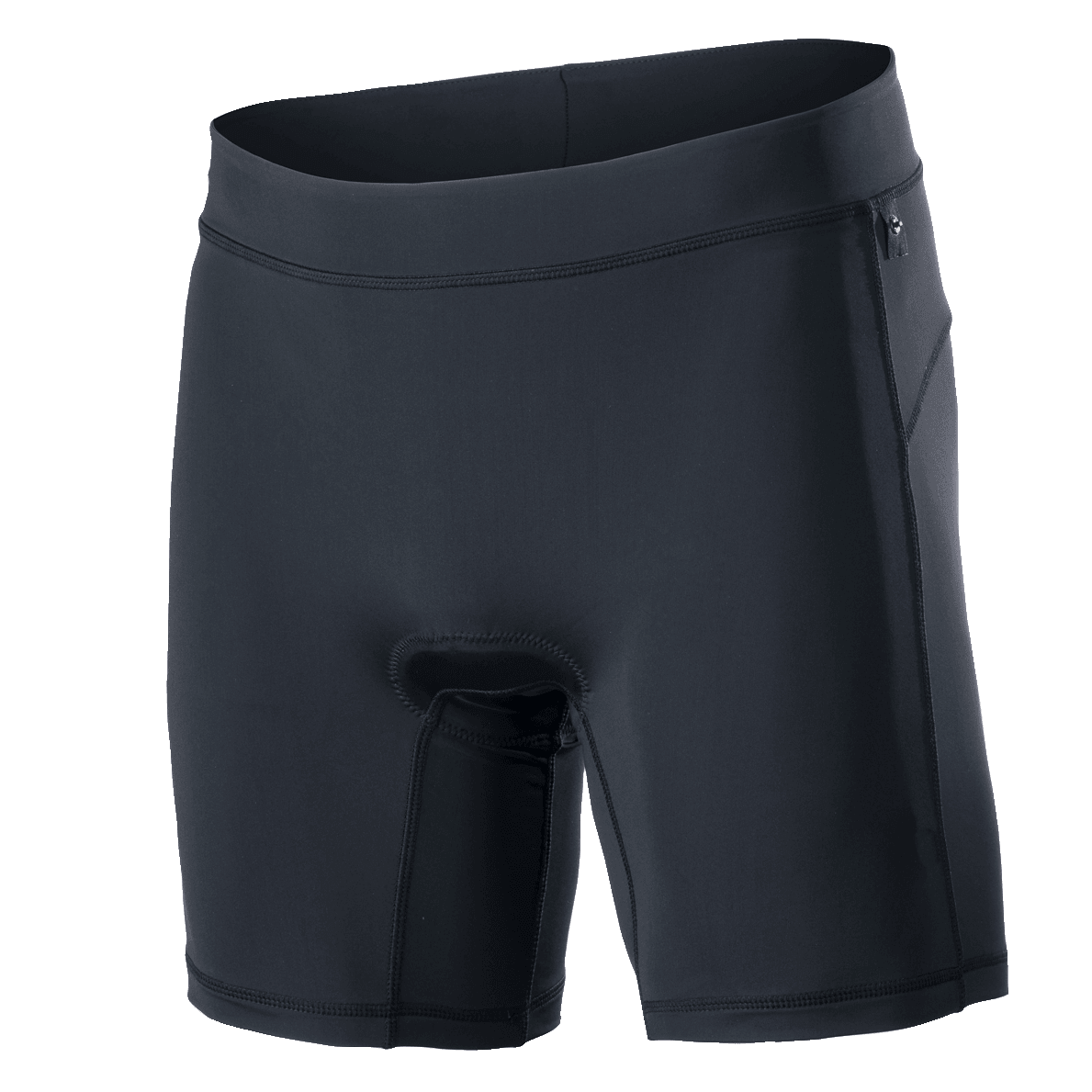 Alpinestars Drop Inner Shorts, Schwarze Mountainbike-Innenhose, integrierte Chamois-Polsterung, breiter elastischer Bund, ergonomische Kompressionspassform, atmungsaktives schnelltrocknendes Stretch-Material, für Trail- und Enduro-Fahrten