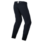 Alpinestars A-Dura Thermal Pant, pantalon de VTT, noir, vue arrière avec conception anatomique pré-courbée, petit logo ASTARS sur la ceinture arrière, style minimaliste pour le trail et l'enduro