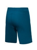 Short de VTT Alpinestars A-Dura Ride Liner bleu-vert, vue arrière, tissu technique extensible et durable.