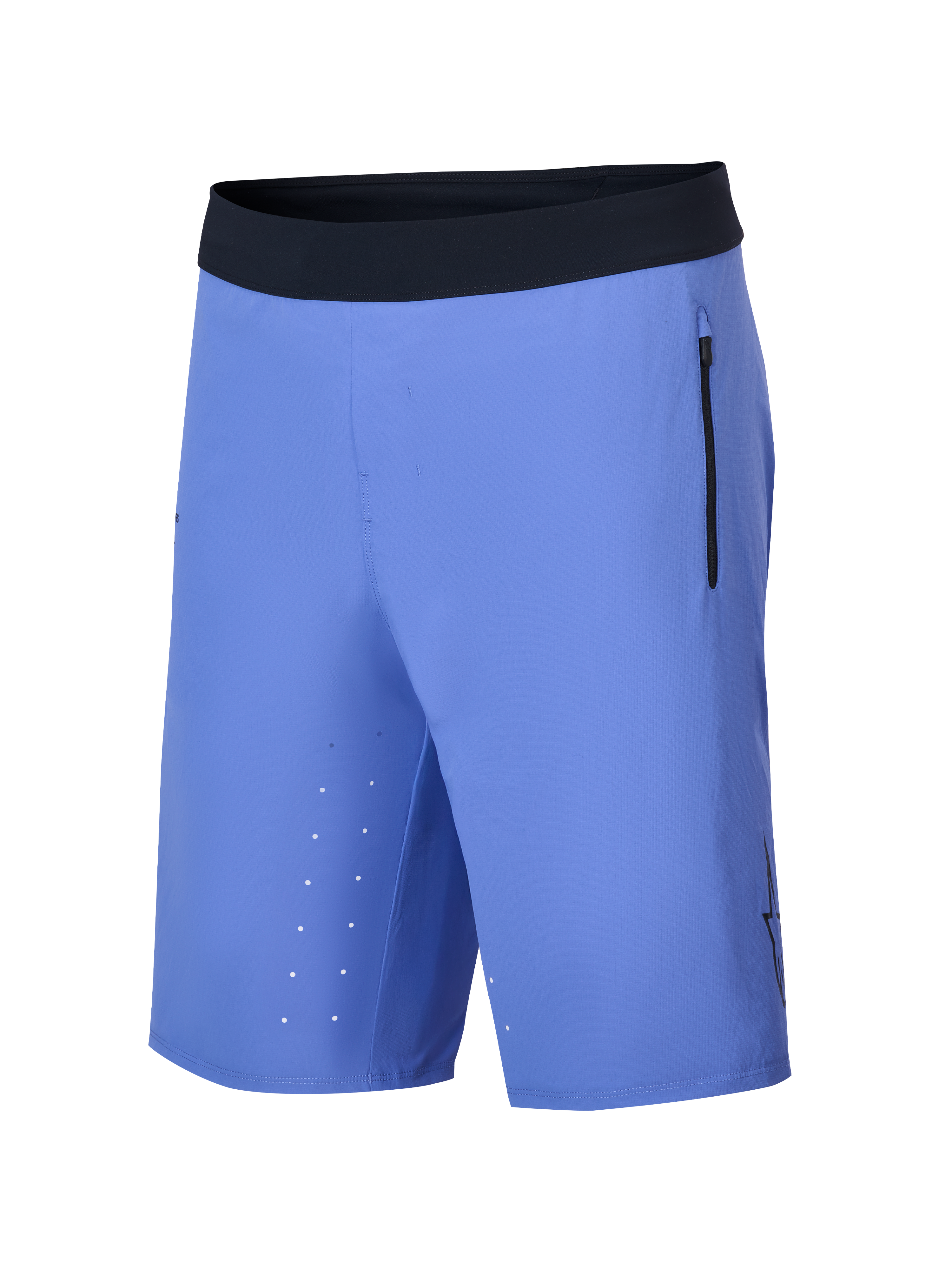 Alpinestars A-Aria Lite Short, short de VTT, Bleu Baja, avec ceinture noire ultra-souple, poche latérale zippée verticale, perforations laser à l'intérieur de la cuisse, coupe performance légère pour le trail.