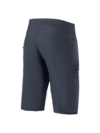 Short Alpinestars A-Aria, short de VTT, noir, vue arrière de trois-quarts, coupe performance ergonomique, tissu technique extensible 4 directions, marquage latéral discret, équipement de cyclisme VTT