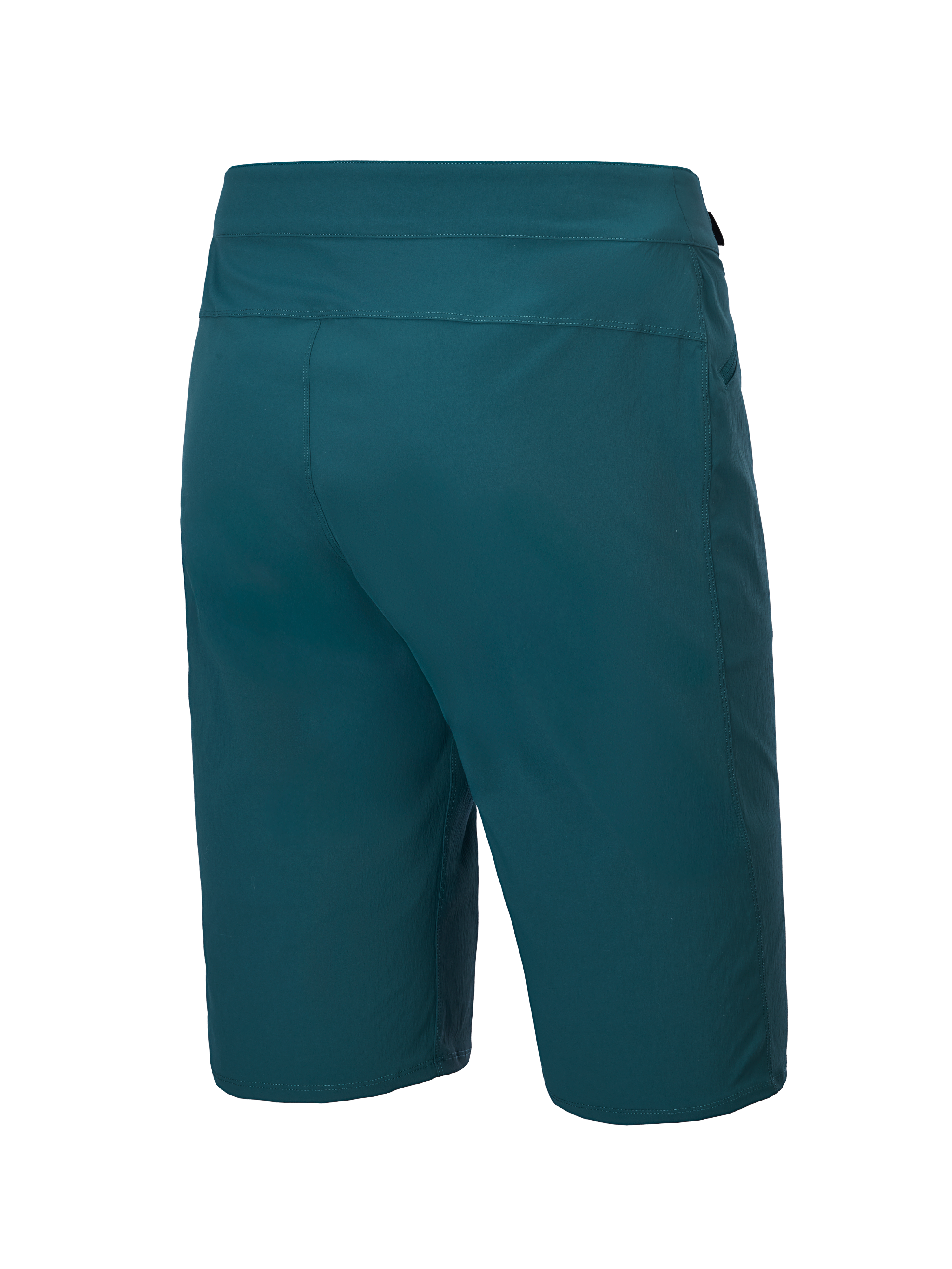 Alpinestars A-Dura Shorts, mountainbike shorts, Dark Pine, achteraanzicht met een strak ontwerp en duurzame 2-weg stretchstof, normale pasvorm voor mountainbiken