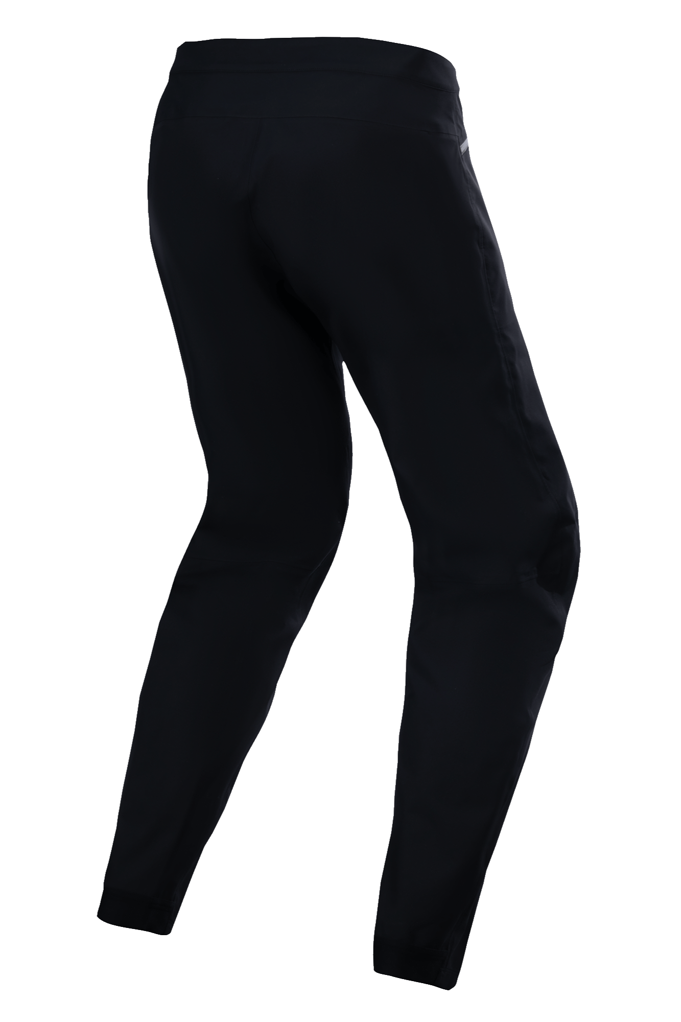 Alpinestars Stella A-Dura Waterproof Pant, pantalon de cyclisme VTT pour femme, noir, vue de trois-quarts arrière, doté d'une membrane imperméable 3L et d'un textile stretch 4 directions pour le trail
