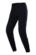 Alpinestars Stella A-Dura Waterproof Pant, pantalon de cyclisme VTT pour femme, noir, avec fermeture à cliquet à la taille, poches zippées et coupe ajustée pour le trail