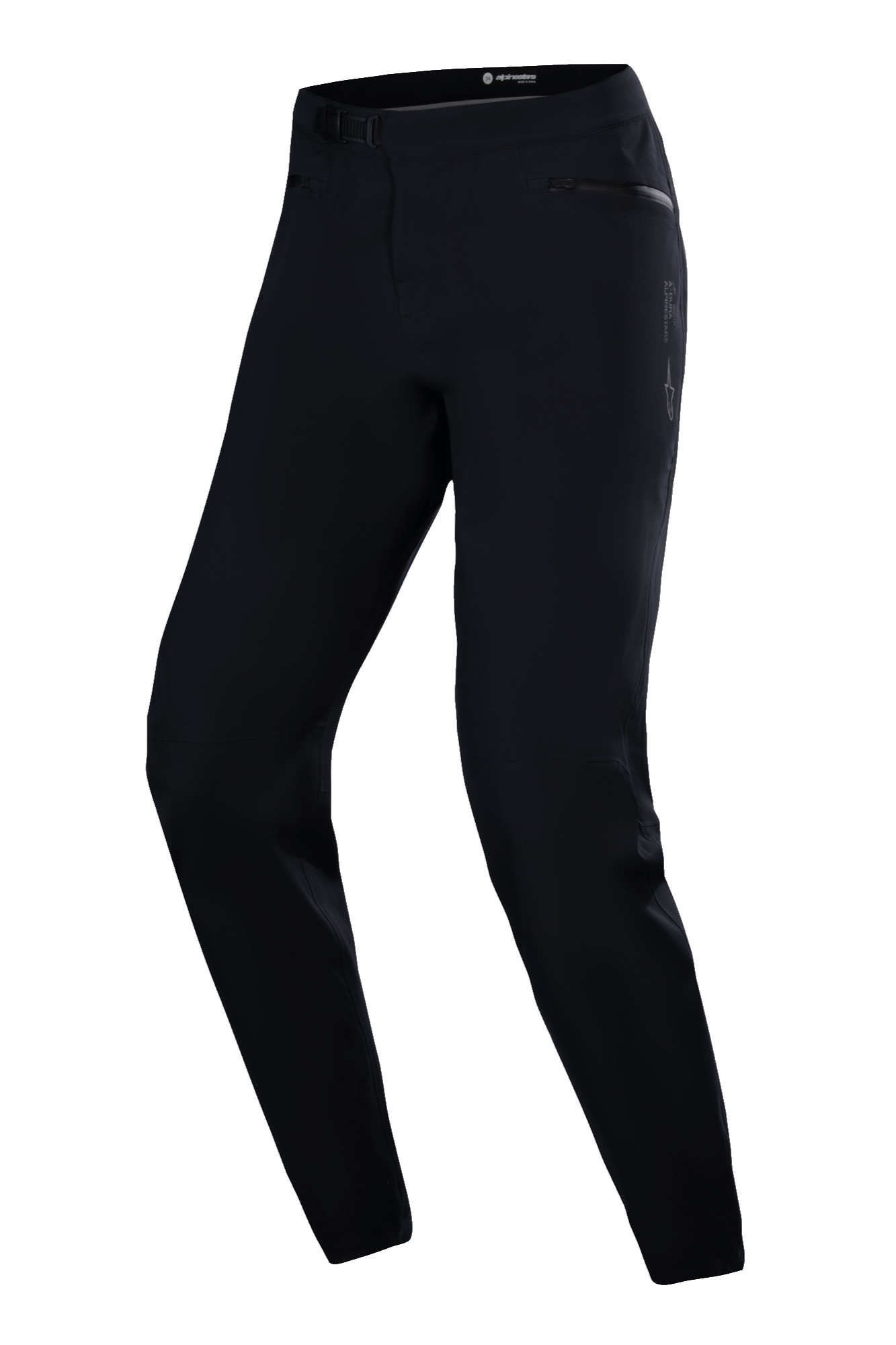 Alpinestars Stella A-Dura Waterproof Pant, pantalon de cyclisme VTT pour femme, noir, avec fermeture à cliquet à la taille, poches zippées et coupe ajustée pour le trail