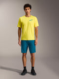 Maillot jaune Alpinestars A-Dura Air SS et short bleu-vert A-Dura Ride, tenue de VTT performante pour homme.