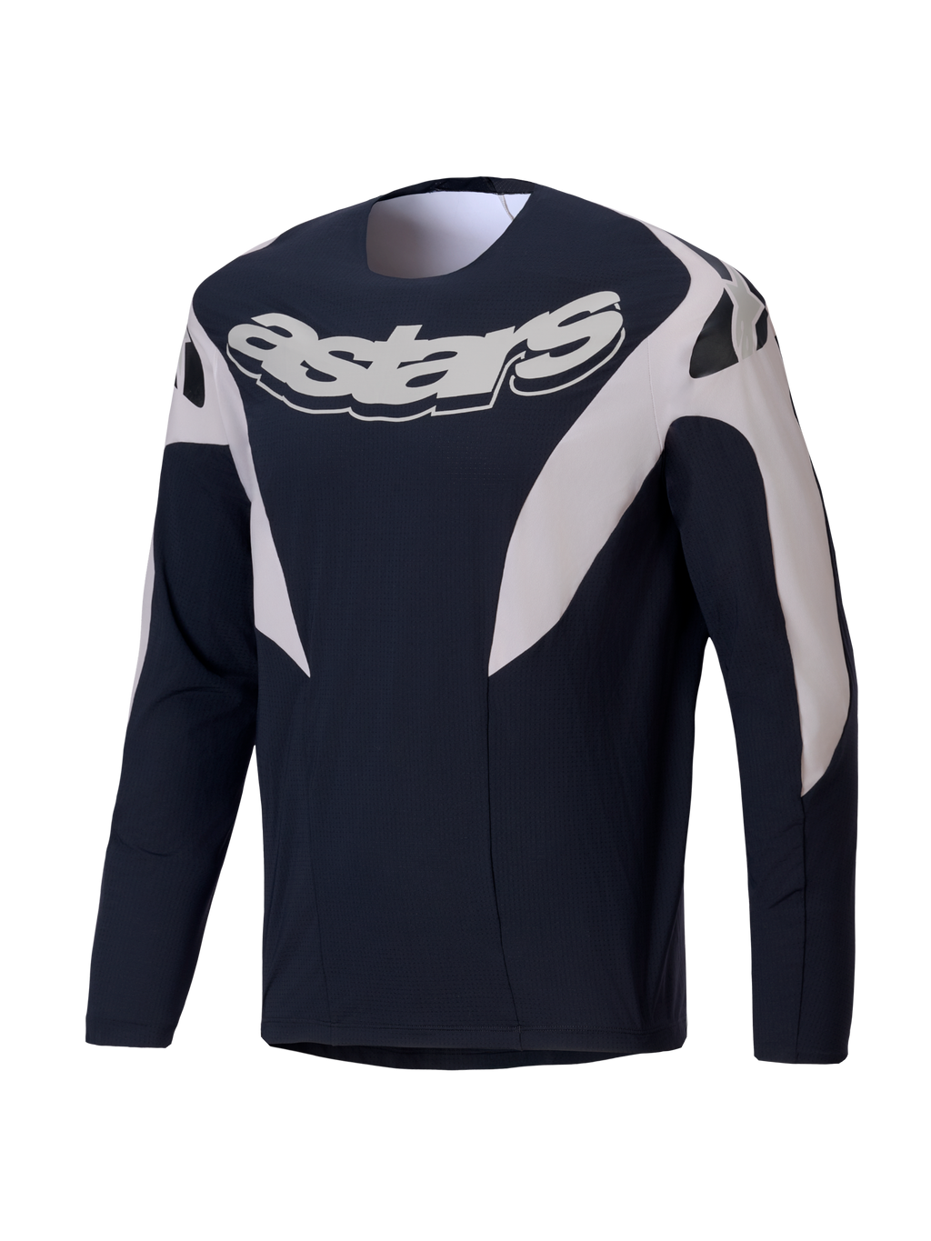 Alpinestars Maillot A-Supra Melt, maillot de cyclisme VTT à manches longues pour homme, noir et blanc avec logo astars audacieux sur la poitrine