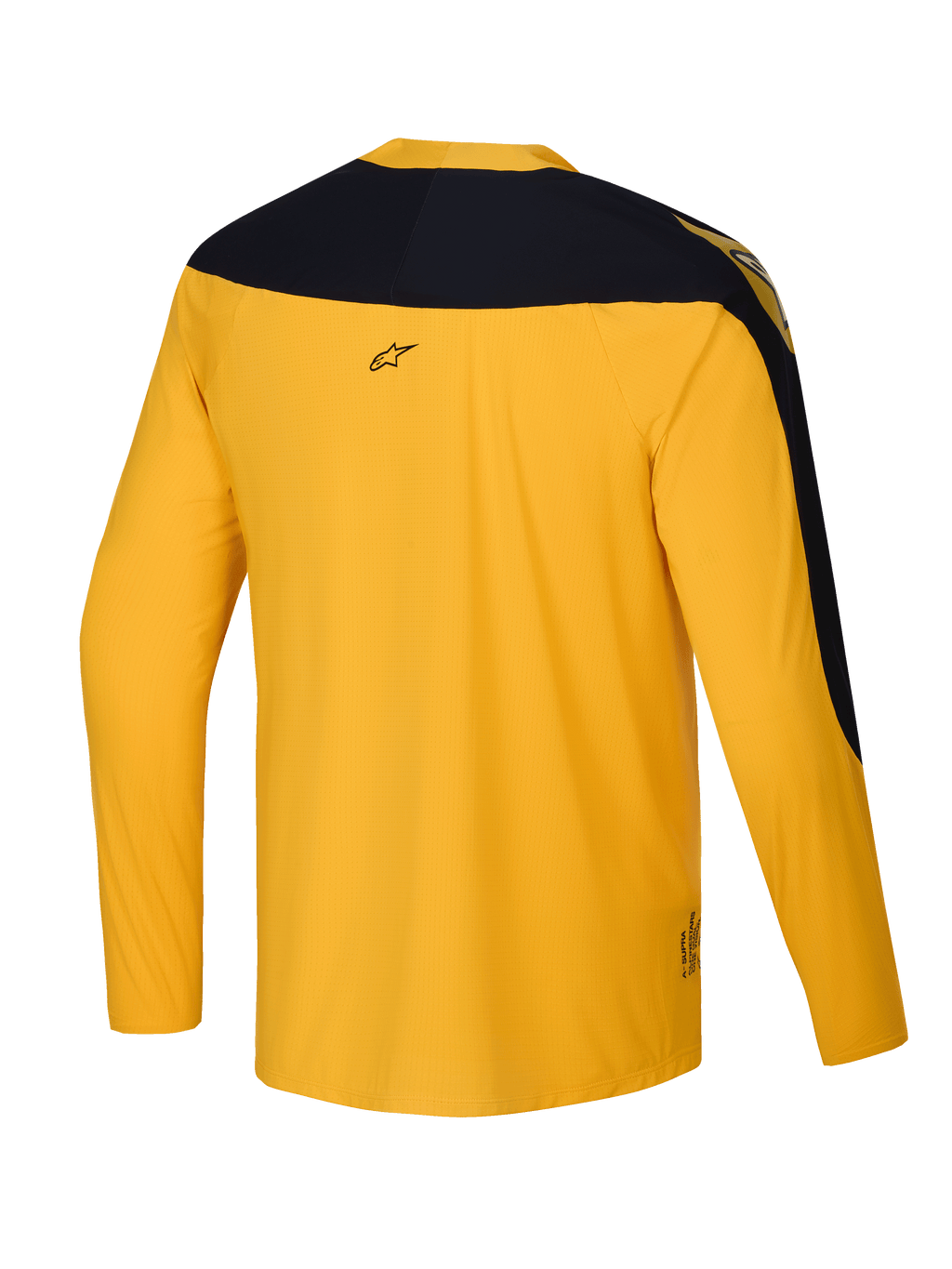 Alpinestars Maillot A-Supra Melt Gold Édition Limitée, maillot de VTT à manches longues pour homme, jaune foncé, en polyester micro-perforé avec empiècements extensibles