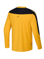 Alpinestars Maillot A-Supra Melt Gold Édition Limitée, maillot de VTT à manches longues pour homme, jaune foncé, en polyester micro-perforé avec empiècements extensibles