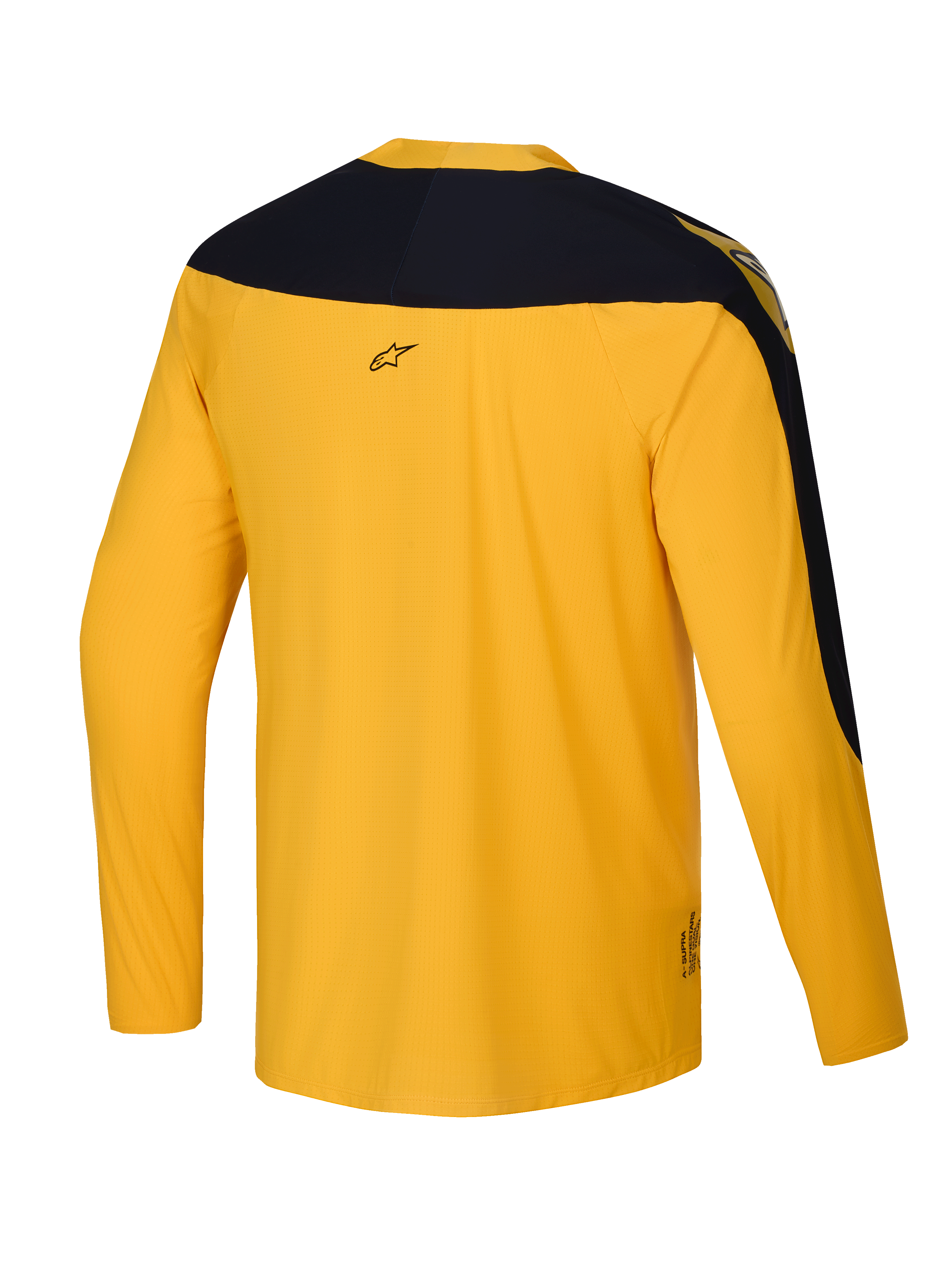 Alpinestars Maillot A-Supra Melt Gold Édition Limitée, maillot de VTT à manches longues pour homme, jaune foncé, en polyester micro-perforé avec empiècements extensibles
