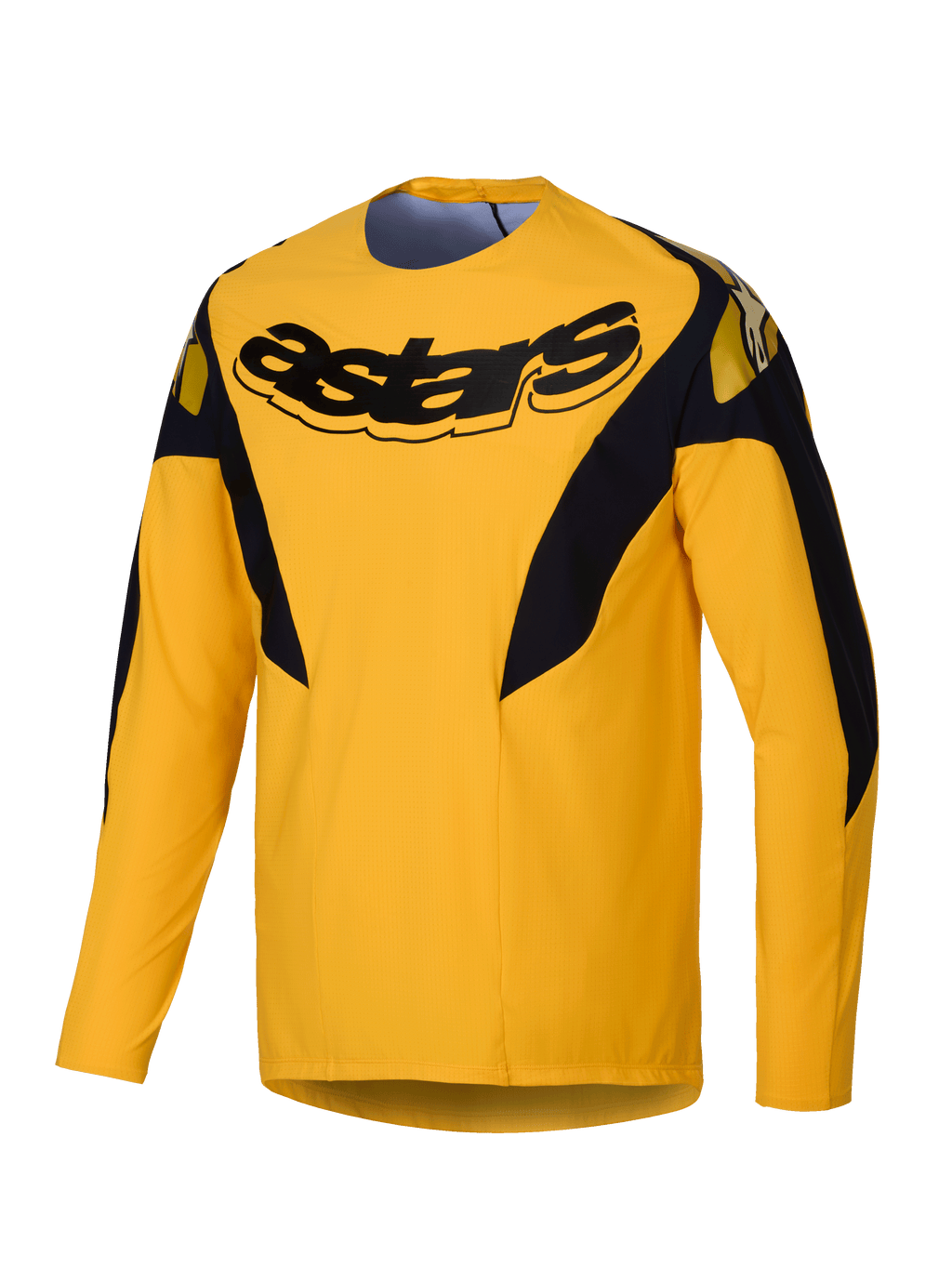 Alpinestars Maillot A-Supra Melt Gold Édition Limitée, maillot de VTT à manches longues pour homme, jaune foncé, en polyester microperforé léger et ventilé avec panneaux stretch