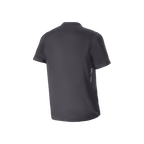 Maillot à manches courtes Alpinestars A-Dura Oscar, maillot de cyclisme VTT, noir, vue de dos avec petit marquage blanc vertical sur le bas du côté, coupe régulière, vêtement technique performant pour le tout-terrain