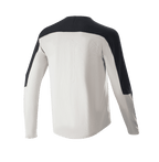 Alpinestars Drop Meta Jersey - Lange Mouwen, MTB-jersey, lichtgrijs met zwarte accenten op de schouders en mouwen, achteraanzicht met verlengde achterkant, ademende mesh-stof voor off-road fietsen