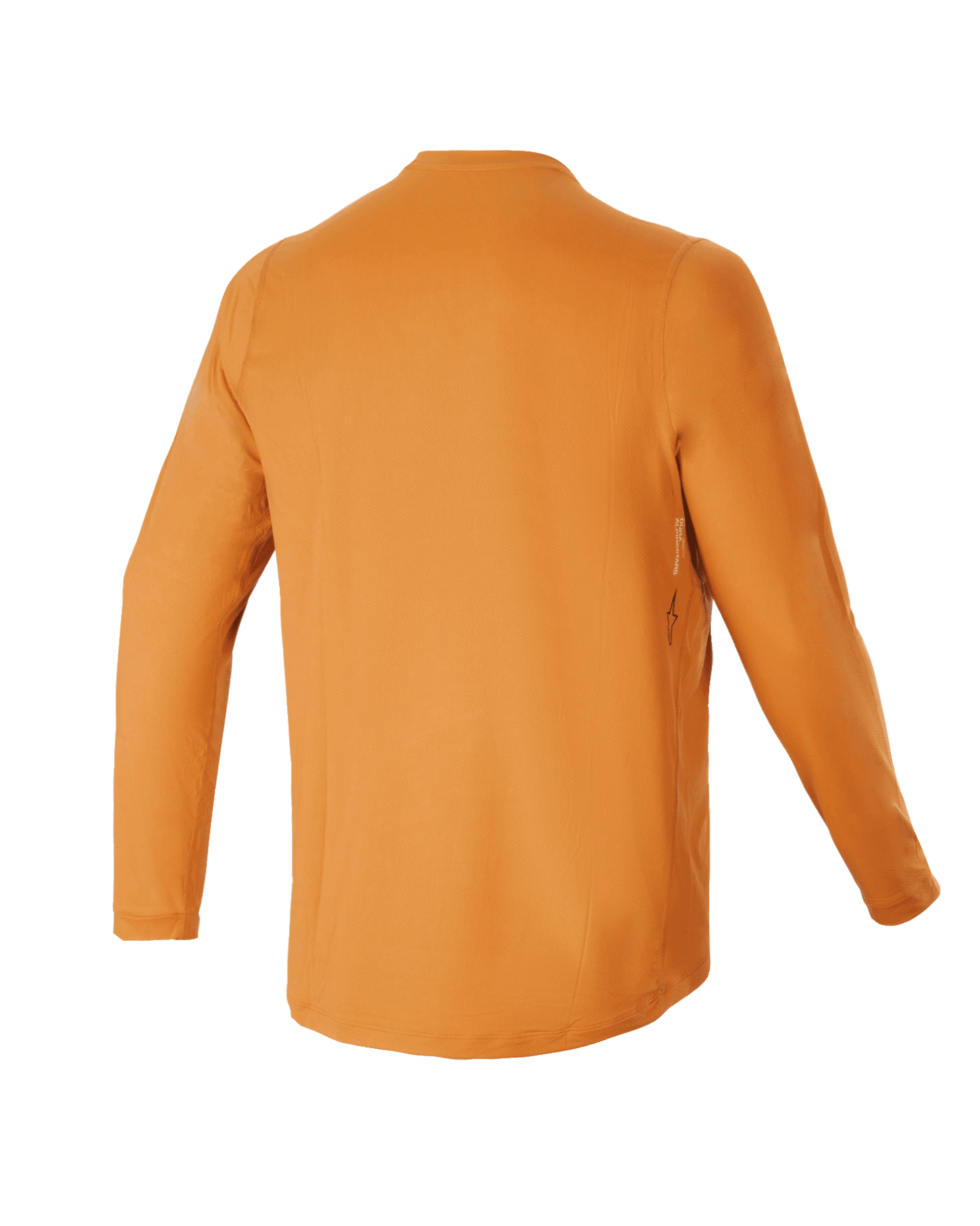 Alpinestars Youth A-Dura Rocker Jersey met lange mouwen, Dark Gold, achteraanzicht met de verlengde achterzoom, technische vochtafvoerende stof voor mountainbiken voor jongeren