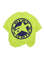 Alpinestars Limited Edition Dirt Studios Tech Series T-Shirt, Kurzarm-T-Shirt in Fluo Gelb, marineblaues Rückenlogo, Baumwolle.