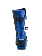 Alpinestars Tech-T laarzen, heren-trialmotorlaarzen, blauw en zwart, achteraanzicht, lederen constructie met flexzones.