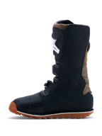 Alpinestars Tech-T laarzen, heren-trialmotorlaarzen van zwart en bruin leer met gripzool en gespen, CE-gecertificeerd