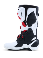 Alpinestars Tech-10 laarzen, motocrosslaarzen voor heren, wit en zwart met rood, CE-gecertificeerd met TPU-schaal.