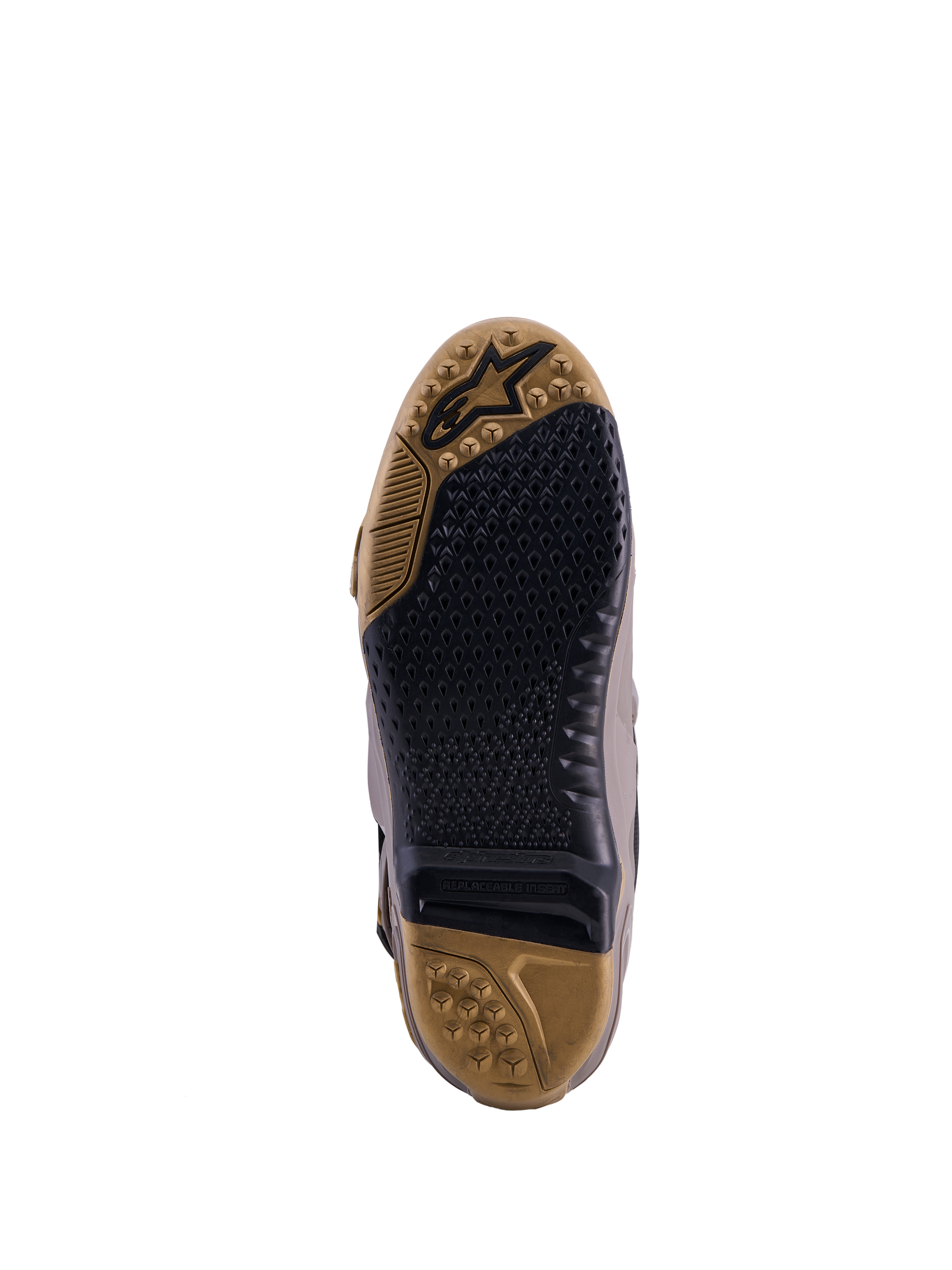 Tech 10 Air Gold Stiefel Sohle, Earth Brown und schwarzer Grip mit austauschbarem Einsatz, Limited Edition.