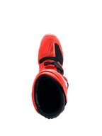 Alpinestars Tech 7 Enduro laarzen, rood en zwart, bovenaanzicht van het TPU-chassis en de binnenvoering.