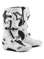 Alpinestars Tech 10 Supervented laarzen, motorcrosslaarzen, wit, met luchtinlaatpoorten aan de voorkant, een geventileerde scheenplaat en een verstelbaar gespsysteem, hoogwaardige off-road racelaarzen