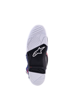 Alpinestars Tech 7 Unity édition limitée, semelle de bottes de motocross tout-terrain, blanche et noire, avec indicateur de limite d'usure et logo Astars