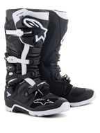 Alpinestars Tech 7 Enduro Drystar® laarzen, off-road motorlaarzen, zwart en wit, voorzien van een waterdicht membraan, sluitingssysteem met meerdere gespen en een robuuste enduro-specifieke zool voor off-road prestaties