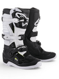 Alpinestars Stella Tech 3 Stiefel, Damen-Motocrossstiefel in Schwarz und Weiß mit schützenden TPU-Panels und verstellbaren Schnallenverschlüssen