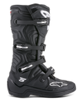 Alpinestars Tech 5 laarzen, zwarte motorcrosslaarzen, unisex, synthetische microvezel, CE-gecertificeerd, aluminium gespen.